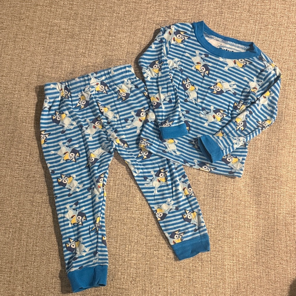 Blue Striped Kids Pajamas size 3T